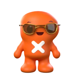 Pix, the orange PX Studio companion with an X on its belly