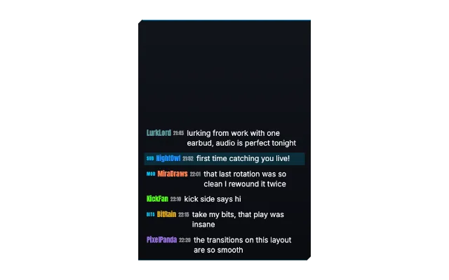 Chat in the Esports look