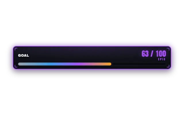 Goal bar in the Loot Drop look