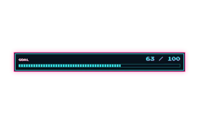 Goal bar in the Retro Arcade look