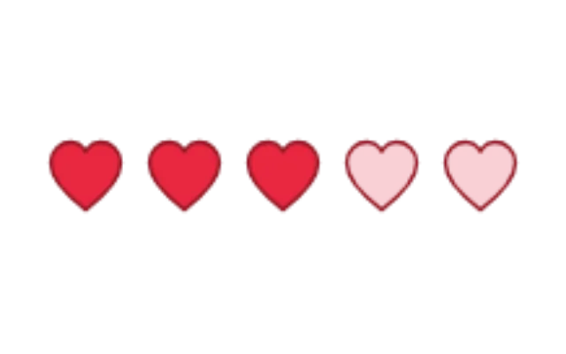 hearts widget, standard look