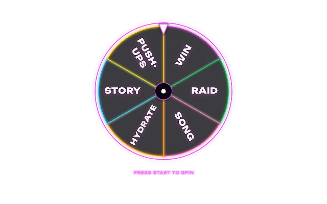 Spin wheel in the Neon Pulse look